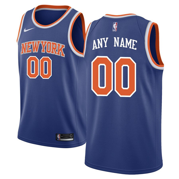Men's Blue New York Knicks Active Player Custom Stitched Jersey